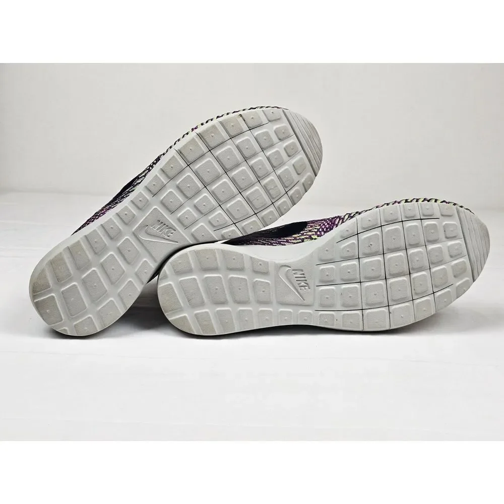 Nike Flyknit Rosherun Sneakers Mens 13. 677243-400 Dark Obsidian Fushia‎ Shoes.